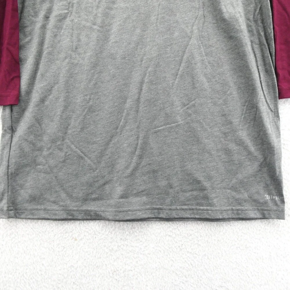 Texas A&M Aggies Shirt‎ Mens Medium Gray Adidas College Football Raglan 3/4 New